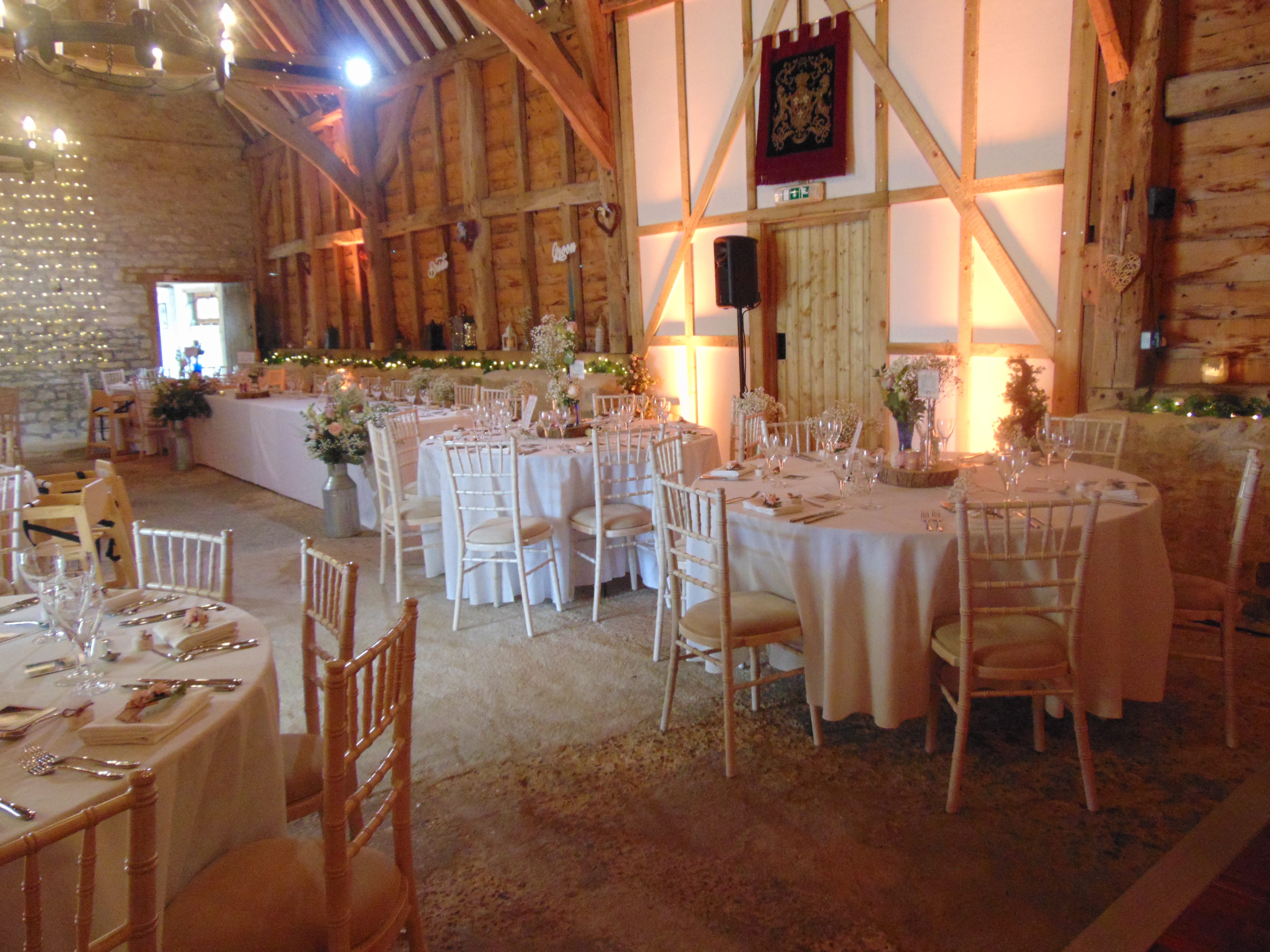 Uplighting Hire - Manor Farm Barn