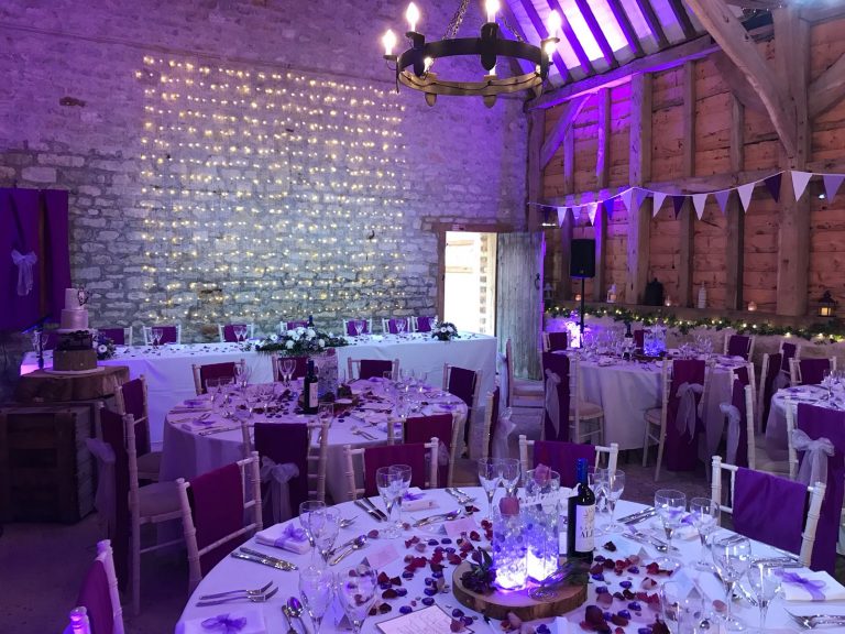 Uplighting Hire - Manor Farm Barn